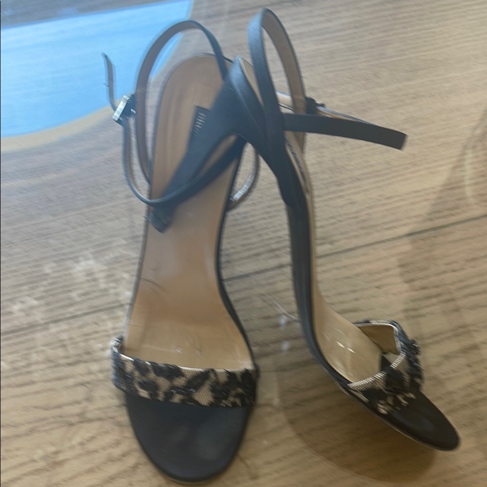 Bruno Magli Black and Tan Heels made in Italy